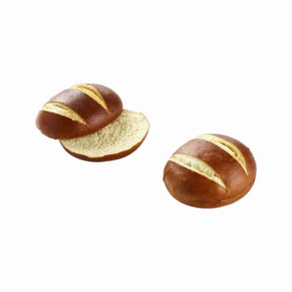 Pretzel Laugen Bun, Pre-Sliced, 4.1" (10.5cm) T&S