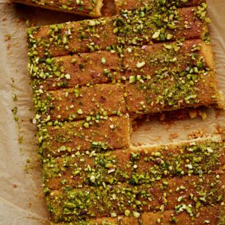 Lemon Polenta & Pistachio Traybake (Gluten Free)