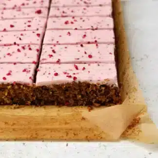 Beetroot, Coconut & Raspberry Traybake