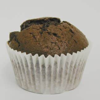 Double choc mini muffin unwrapped